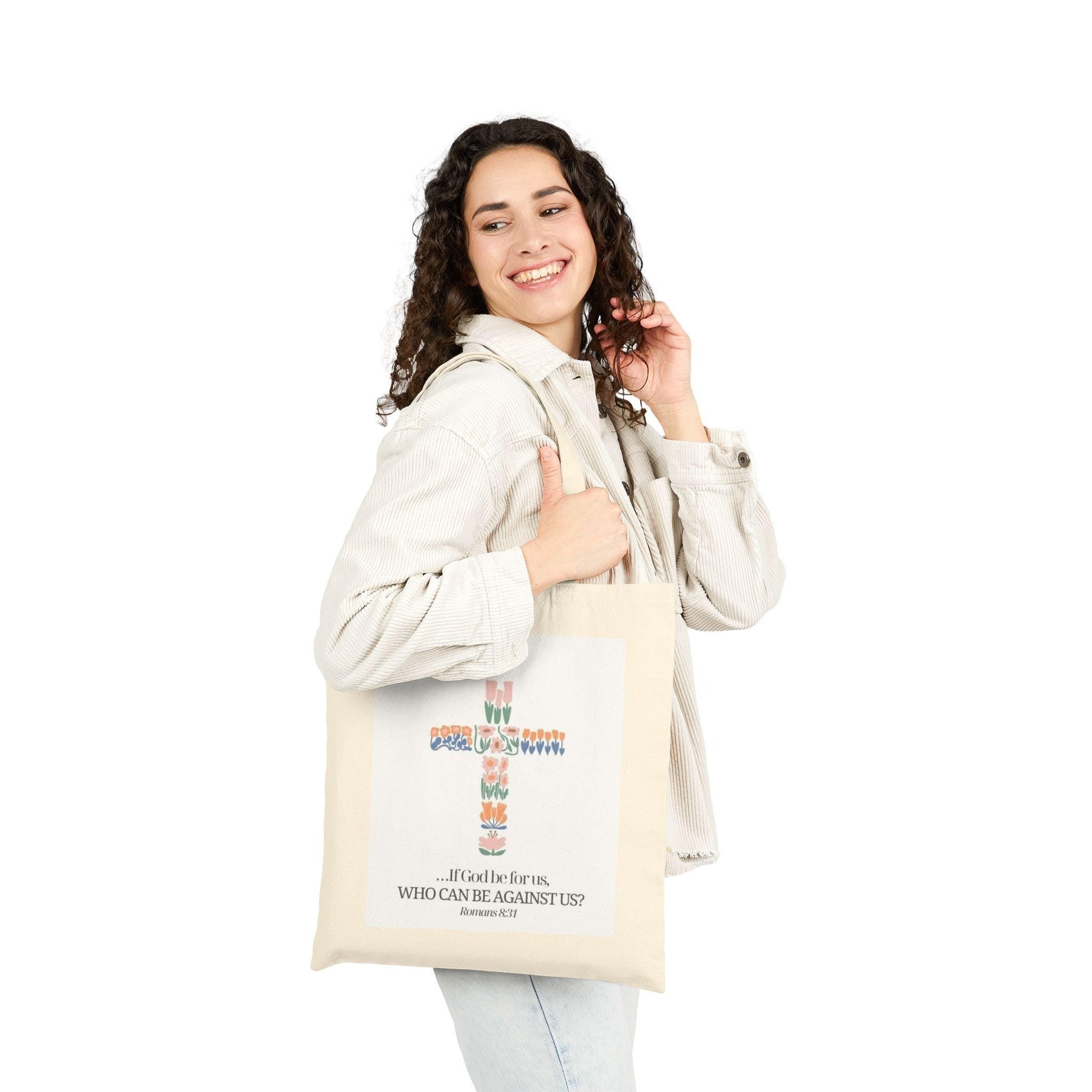 Christian Bible Tote Bag – Faith-Inspired Cotton Canvas Bag for Women – Reusable Scripture Tote – Inspirational Gift – Church & Daily Use